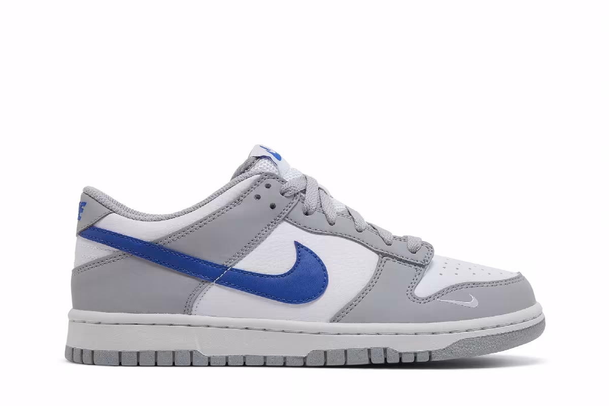 Nike Dunk Low GS Wolf Grey Royal, view 2