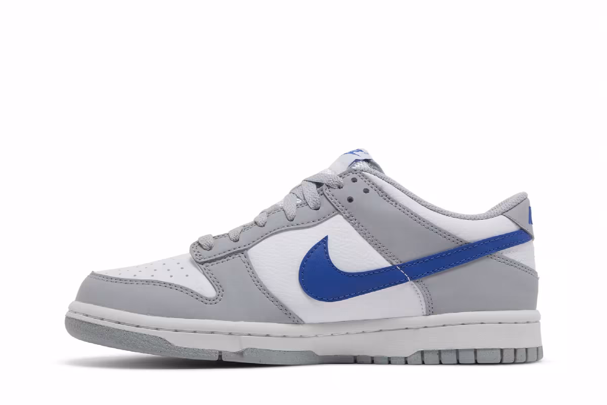 Nike Dunk Low GS Wolf Grey Royal, view 4