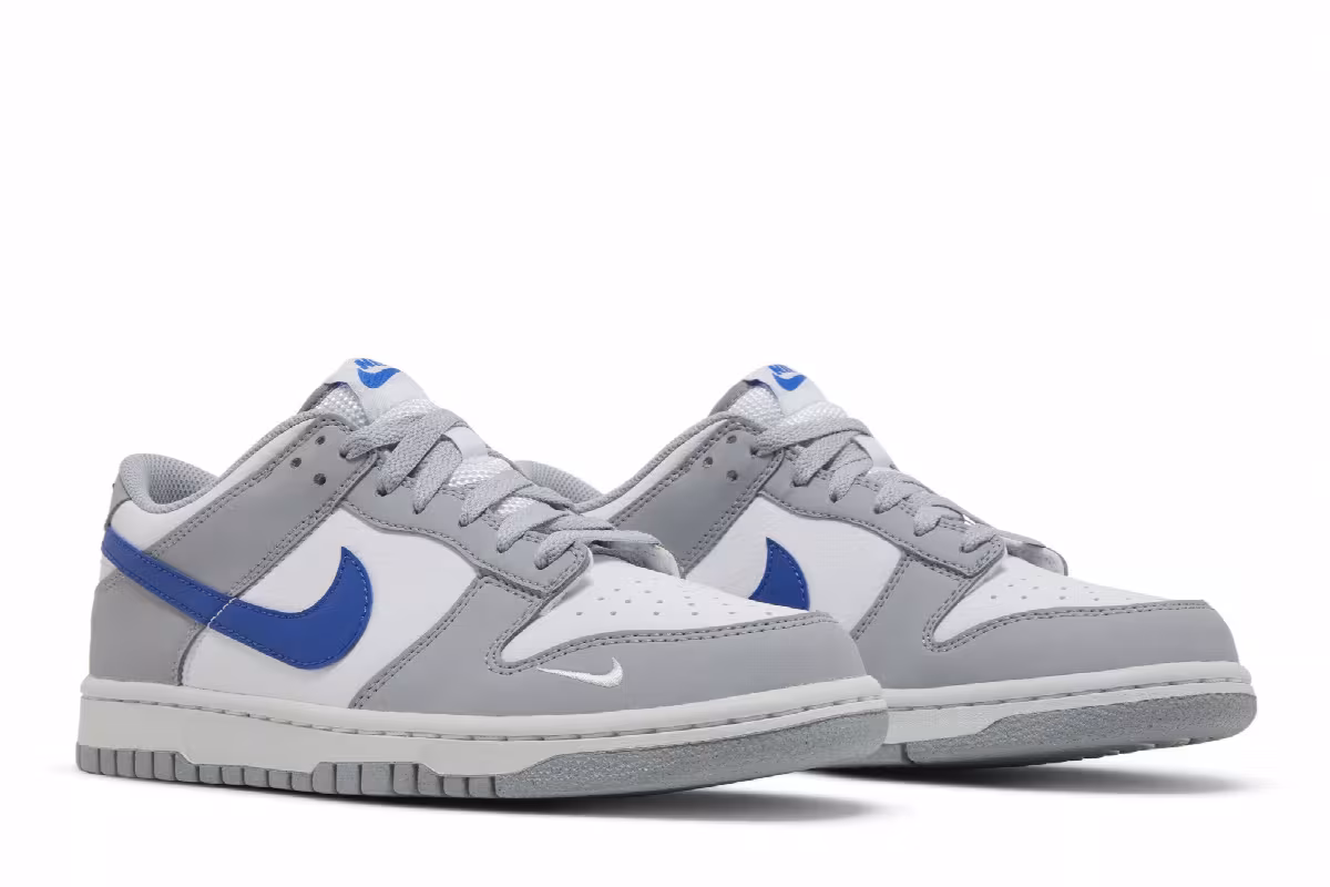 Nike Dunk Low GS Wolf Grey Royal, view 9