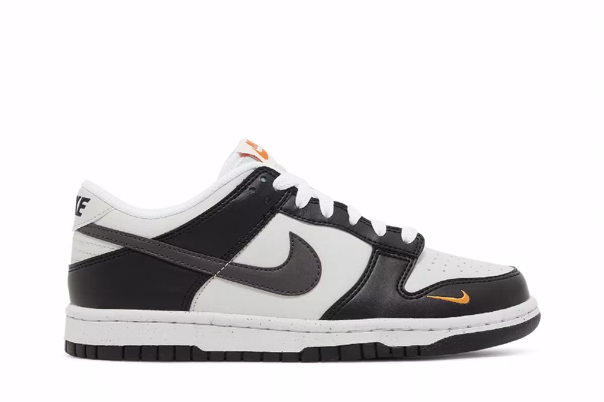 Nike Dunk Low GS Black Bright Mandarin, view 2