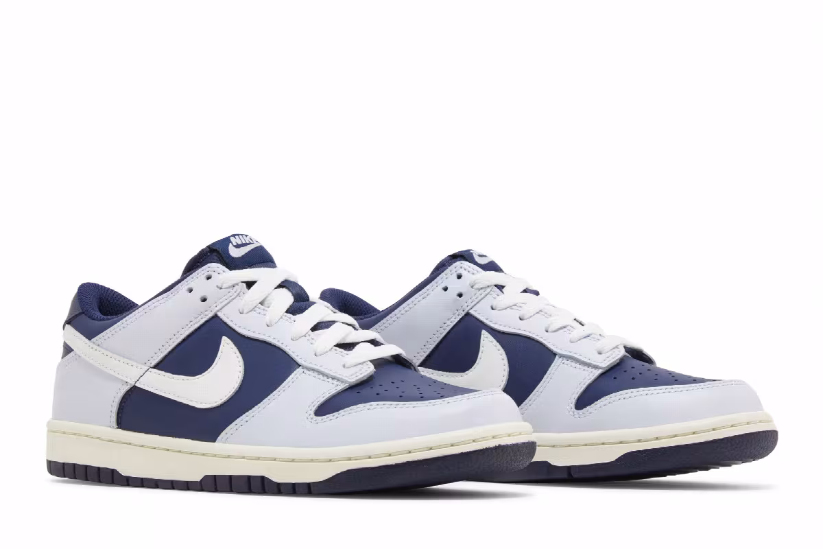 Nike Dunk Low GS Football Grey Midnight Navy, view 9