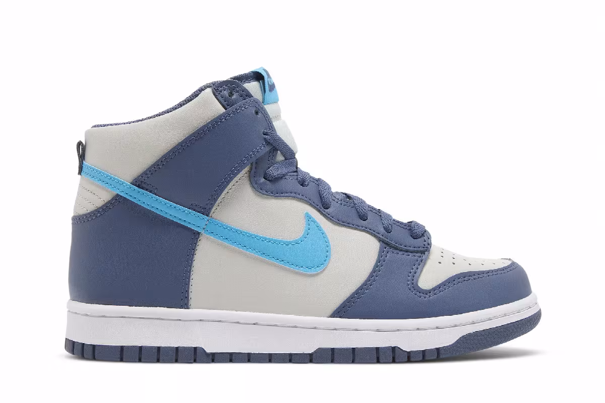 Nike Dunk High GS Light Bone Diffused Blue, view 2