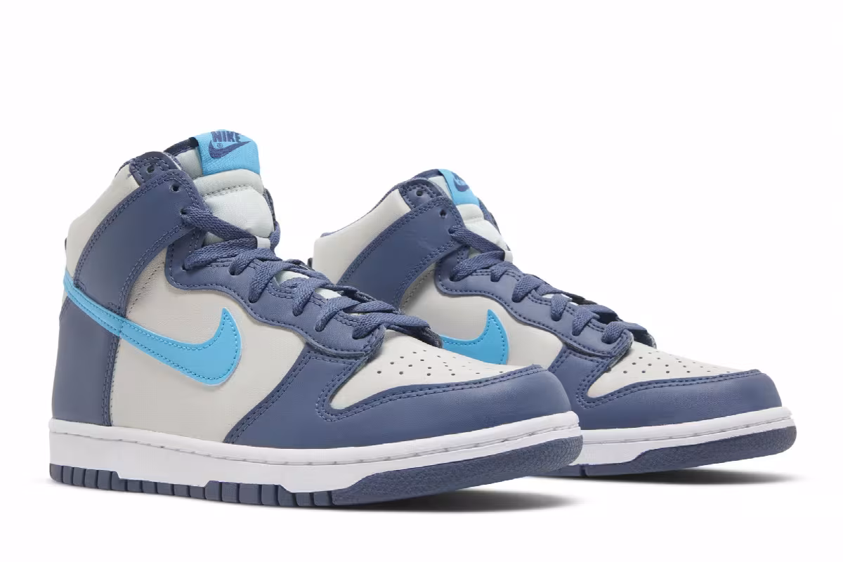 Nike Dunk High GS Light Bone Diffused Blue, view 9