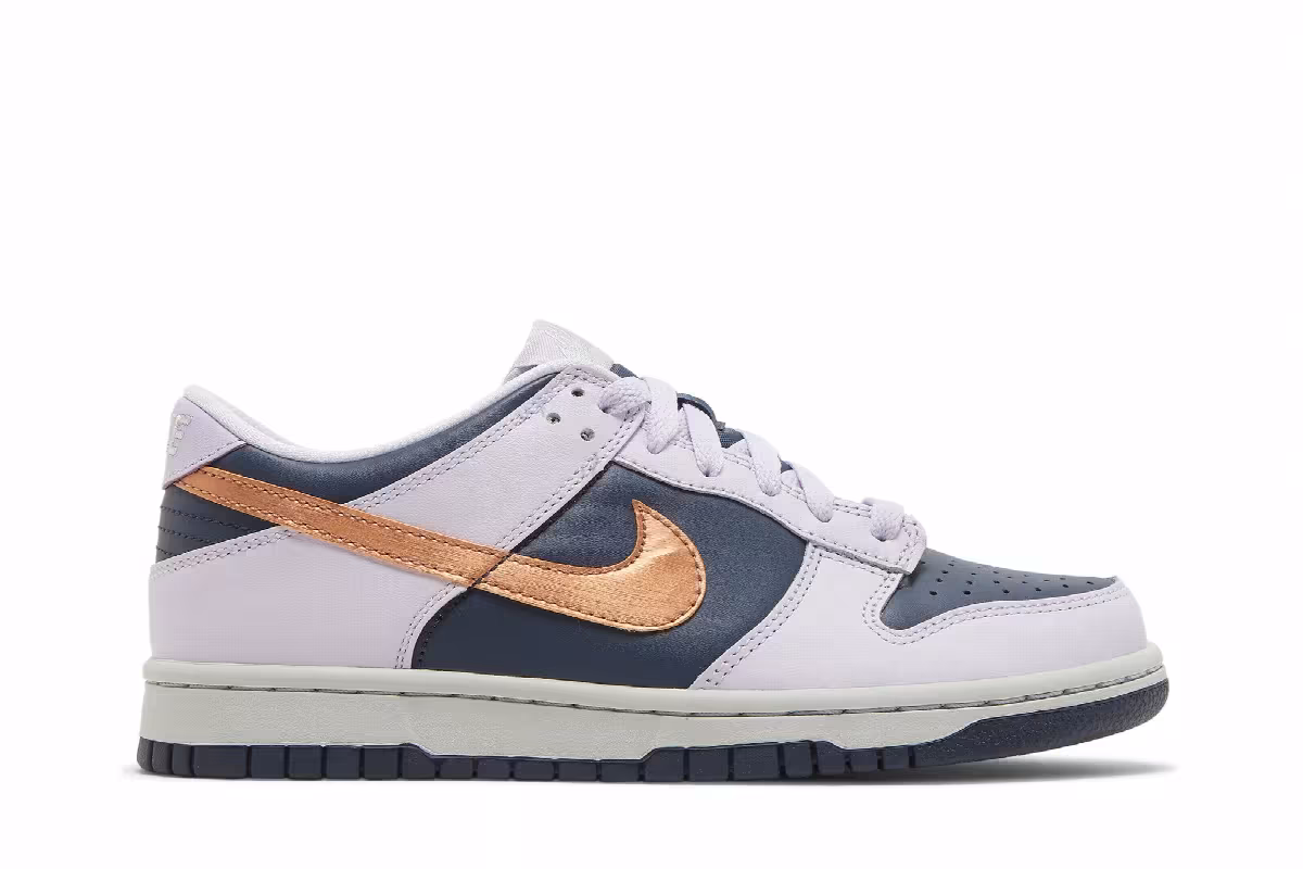 Nike Dunk Low SE GS Copper Swoosh, view 2