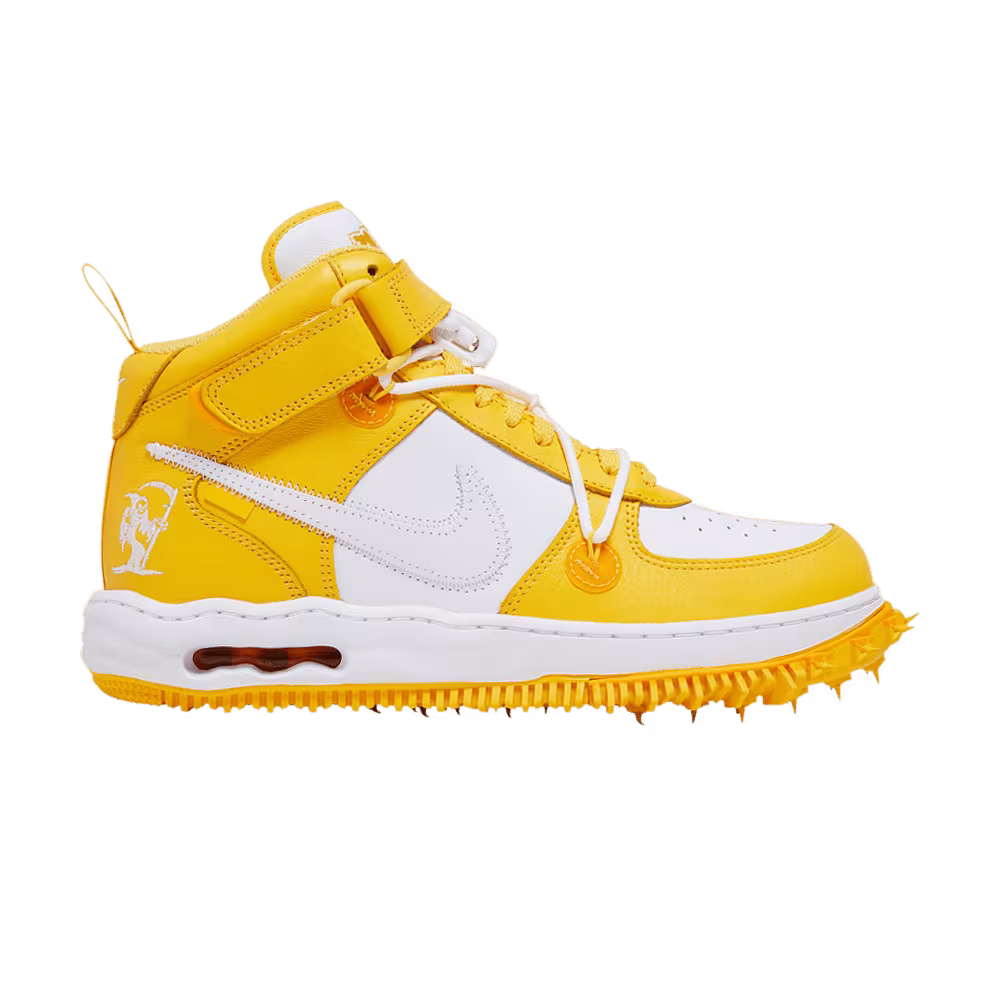 Off-White x Nike Air Force 1 Mid SP Leather Varsity Maize