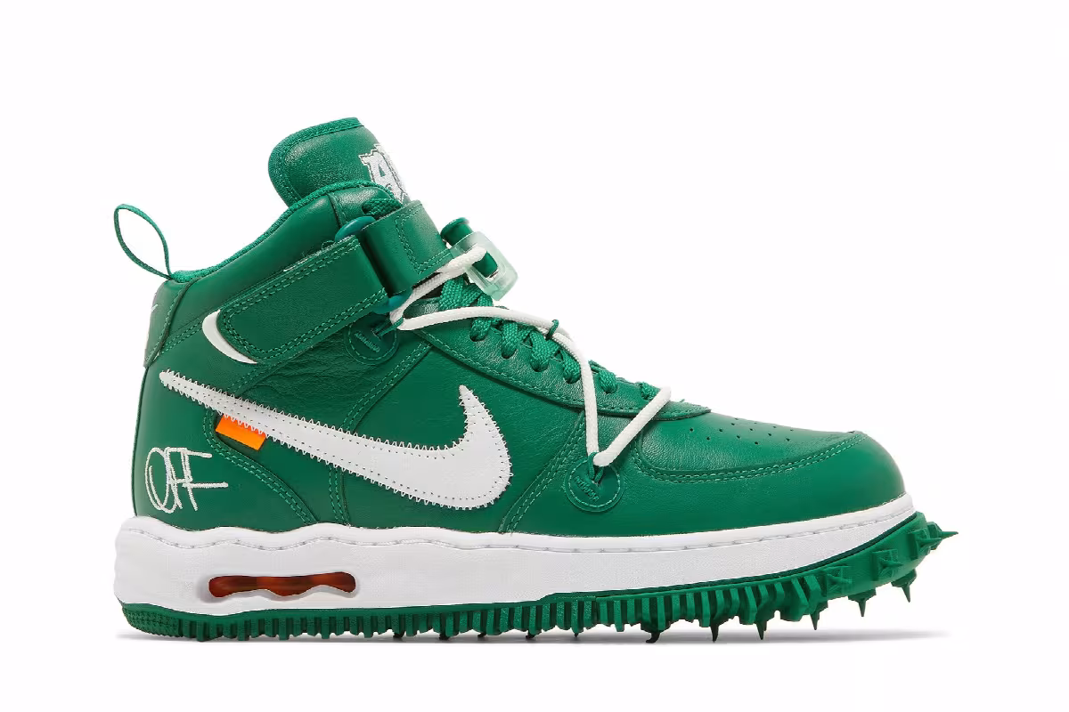 Off-White x Nike Air Force 1 Mid SP Leather Pine Green, view 2