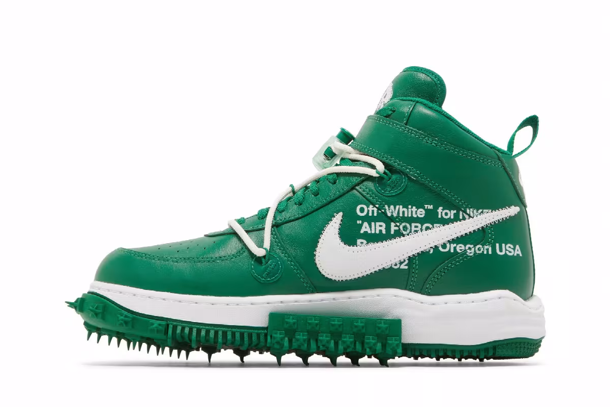 Off-White x Nike Air Force 1 Mid SP Leather Pine Green, view 4