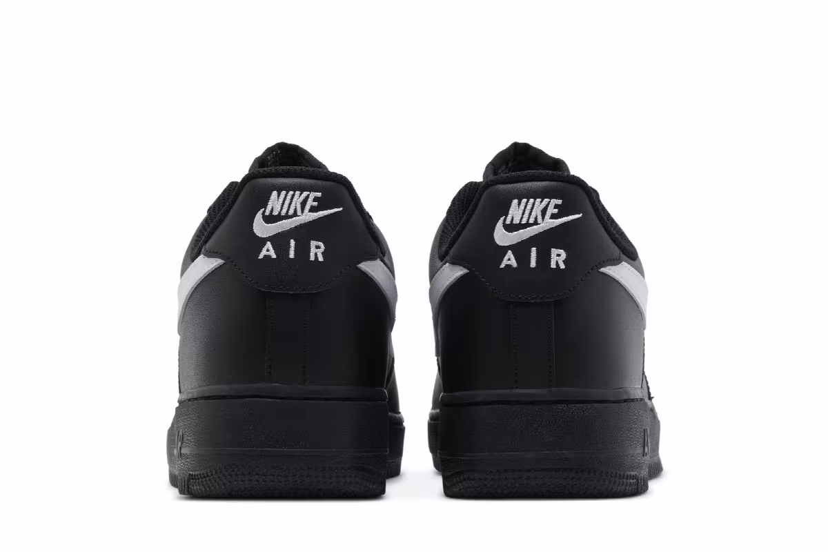 Nike Men's Air Force 1 Black White, view 7