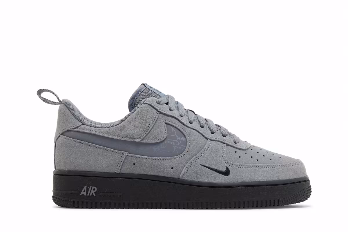 Nike Air Force 1 Reflective Swoosh - Cool Grey, view 2