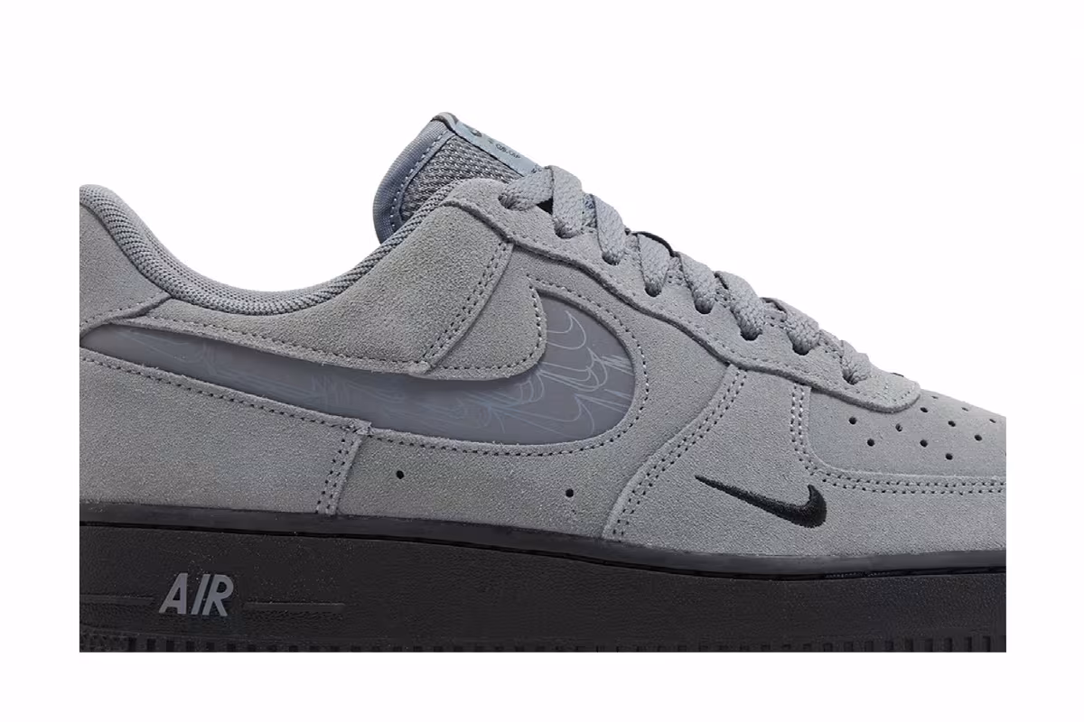 Nike Air Force 1 Reflective Swoosh - Cool Grey, view 3
