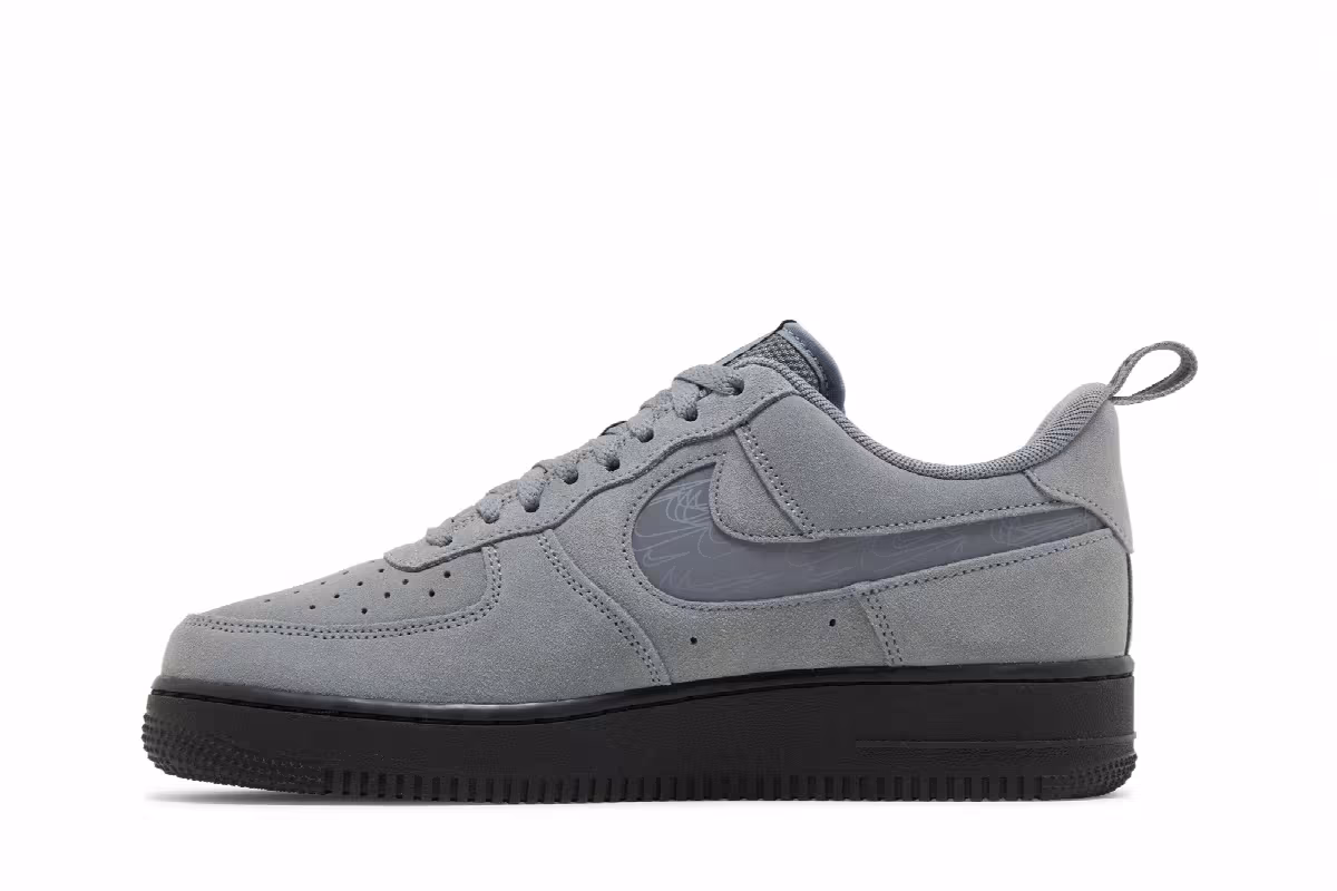 Nike Air Force 1 Reflective Swoosh - Cool Grey, view 4