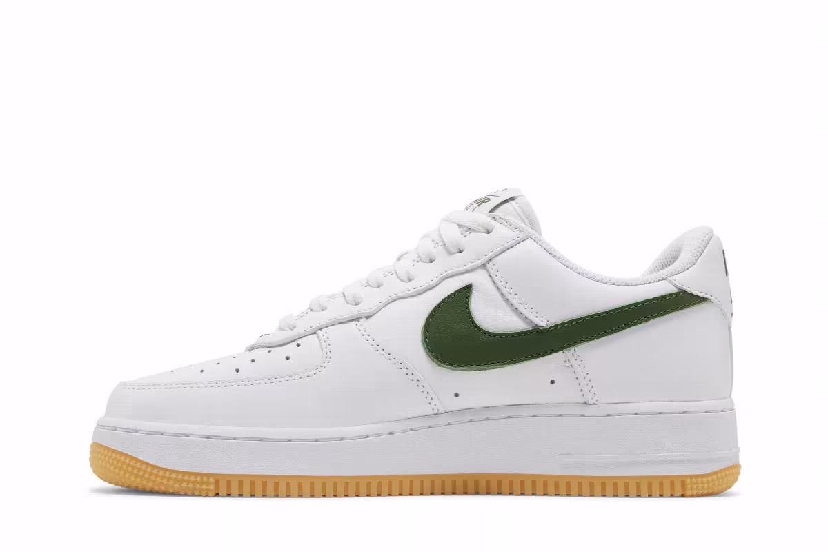 Nike Men's Air Force 1 Low Color of the Month - White Forest Green, view 4