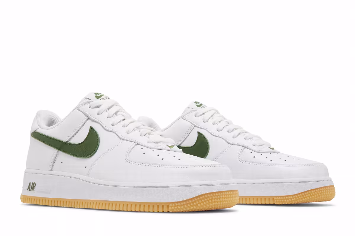 Nike Men's Air Force 1 Low Color of the Month - White Forest Green, view 9