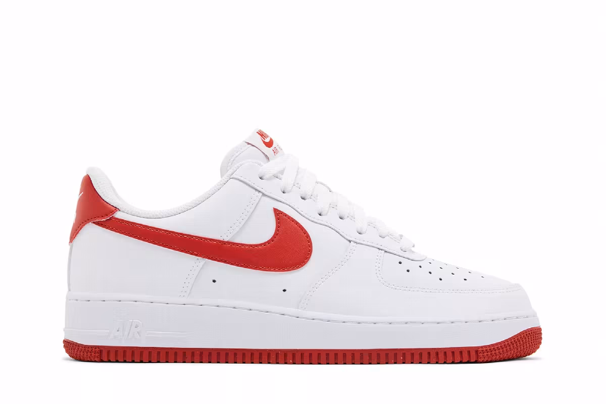 Nike Air Force 1 White Dragon Red, view 2