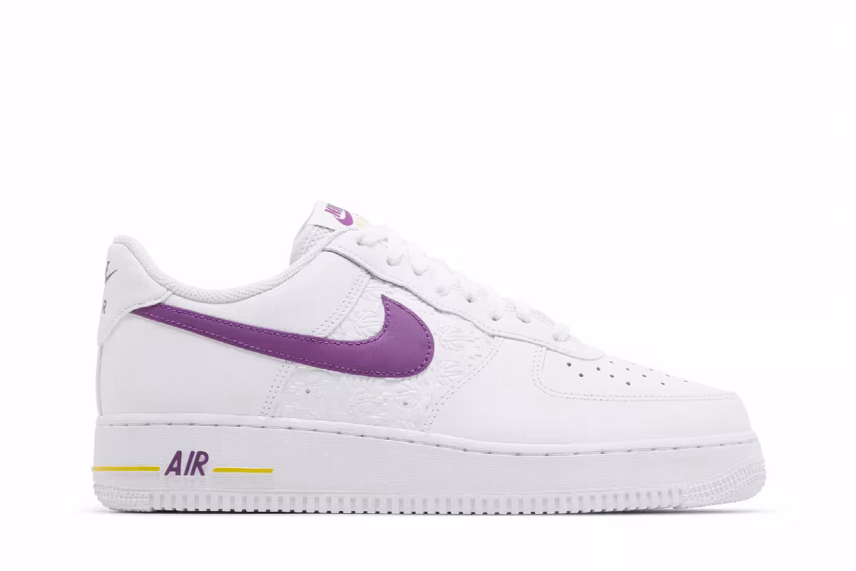 Nike Air Force 1 Embossed Hoops - Lakers, view 2