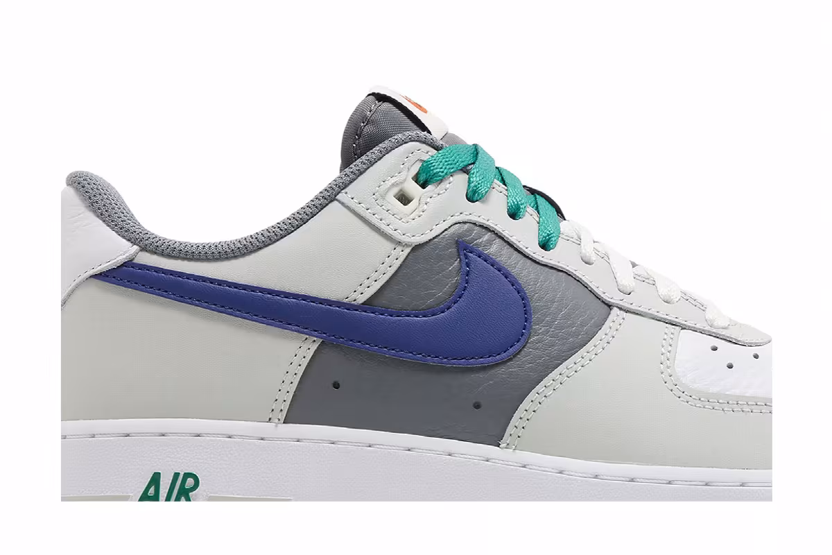 Nike Air Force 1 Split - Light Silver Deep Royal, view 3