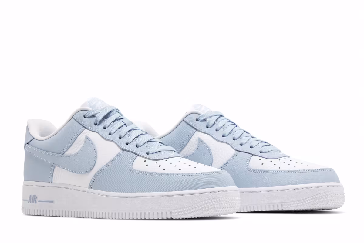 Nike Air Force 1 Light Armoury Blue White, view 9