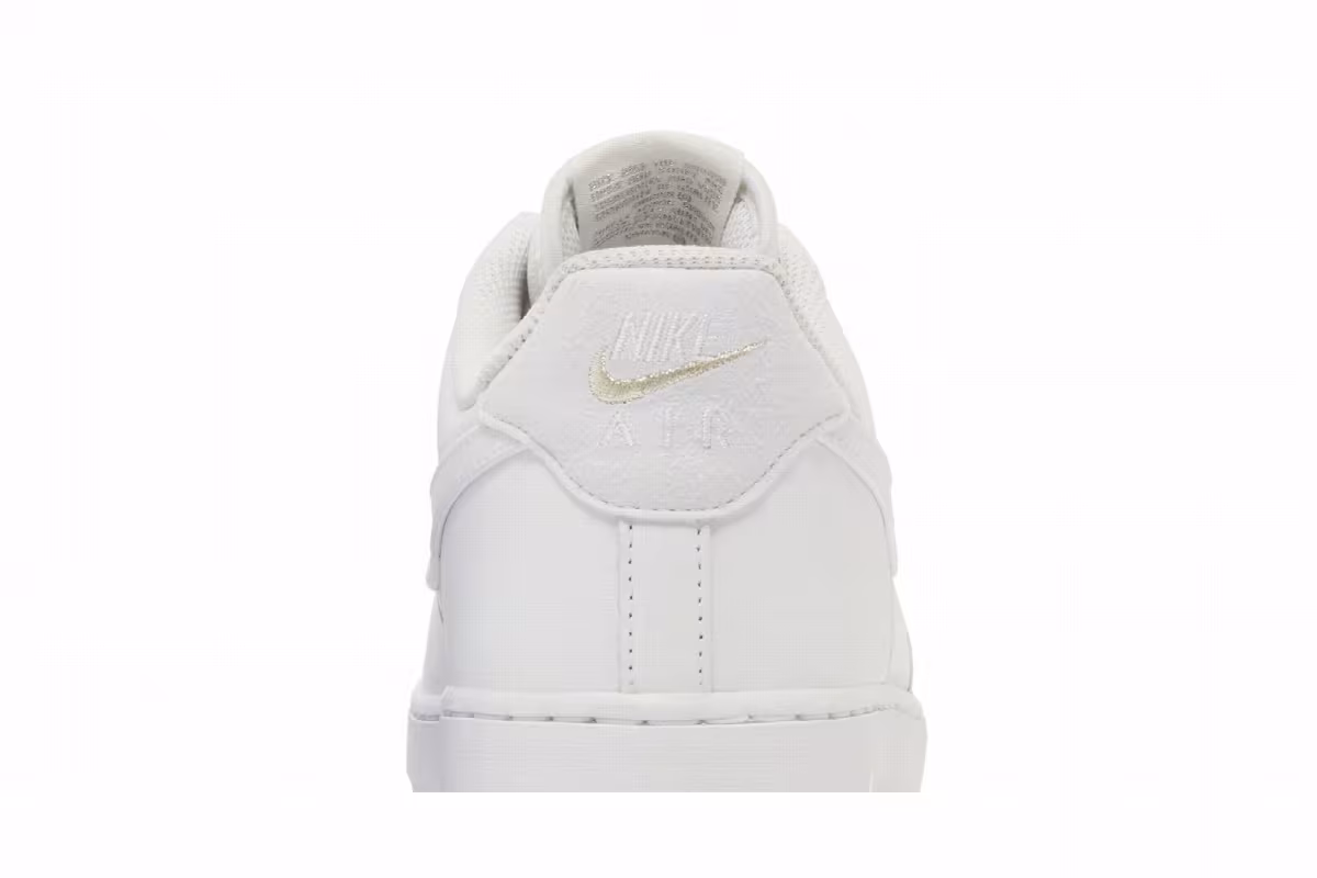 Nike Air Force 1 White Metallic Silver, view 8