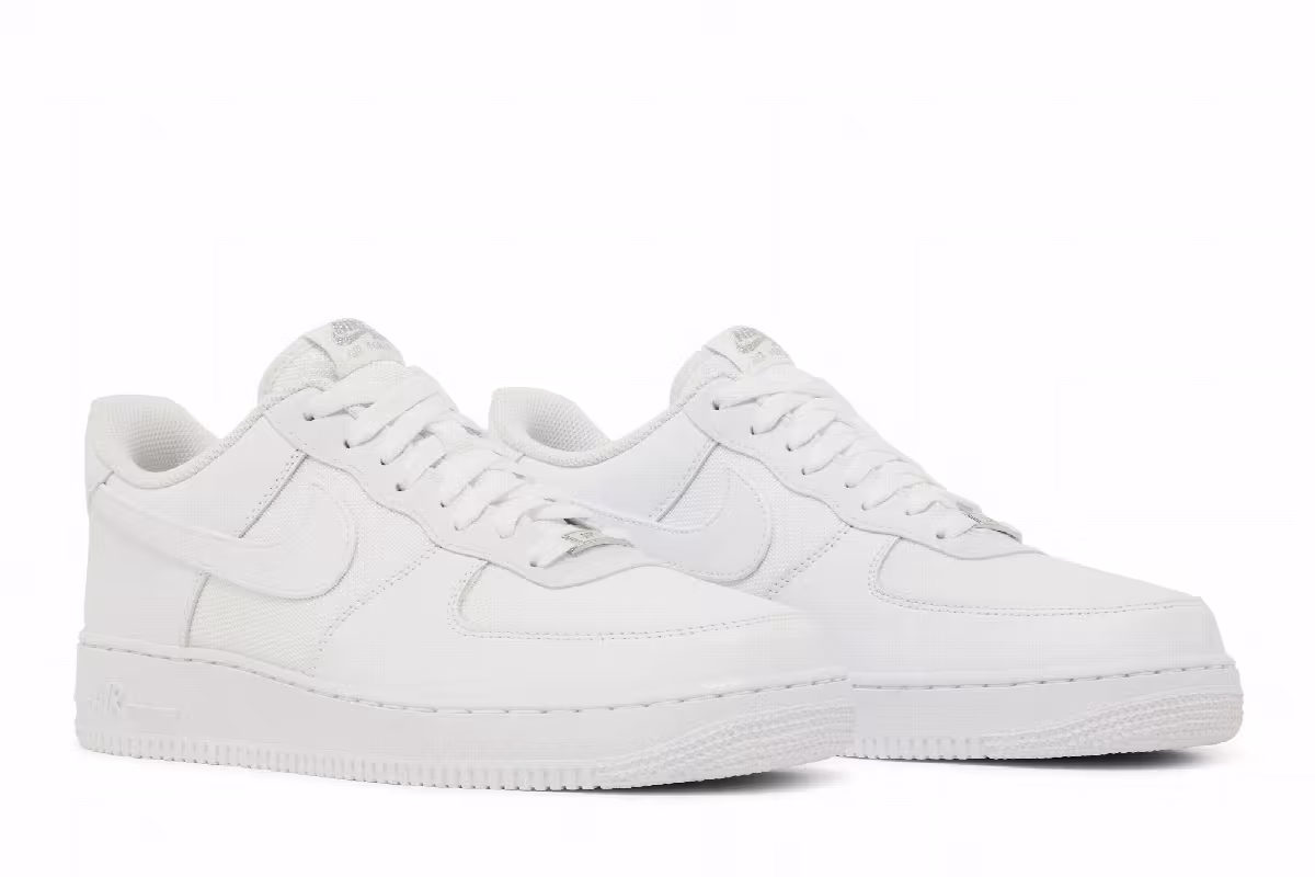 Nike Air Force 1 White Metallic Silver, view 9