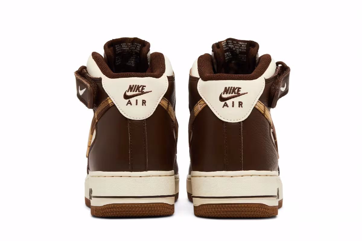 Nike Air Force 1 Mid Brown Plaid, view 7