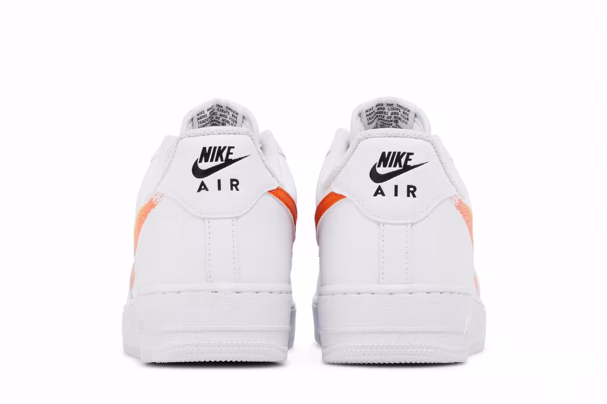 Nike Air Force 1 Spray Paint Swoosh - Safety Orange, view 7