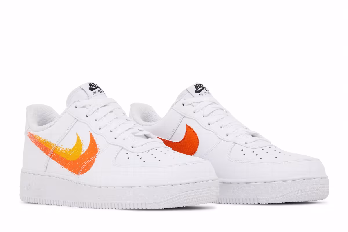 Nike Air Force 1 Spray Paint Swoosh - Safety Orange, view 9