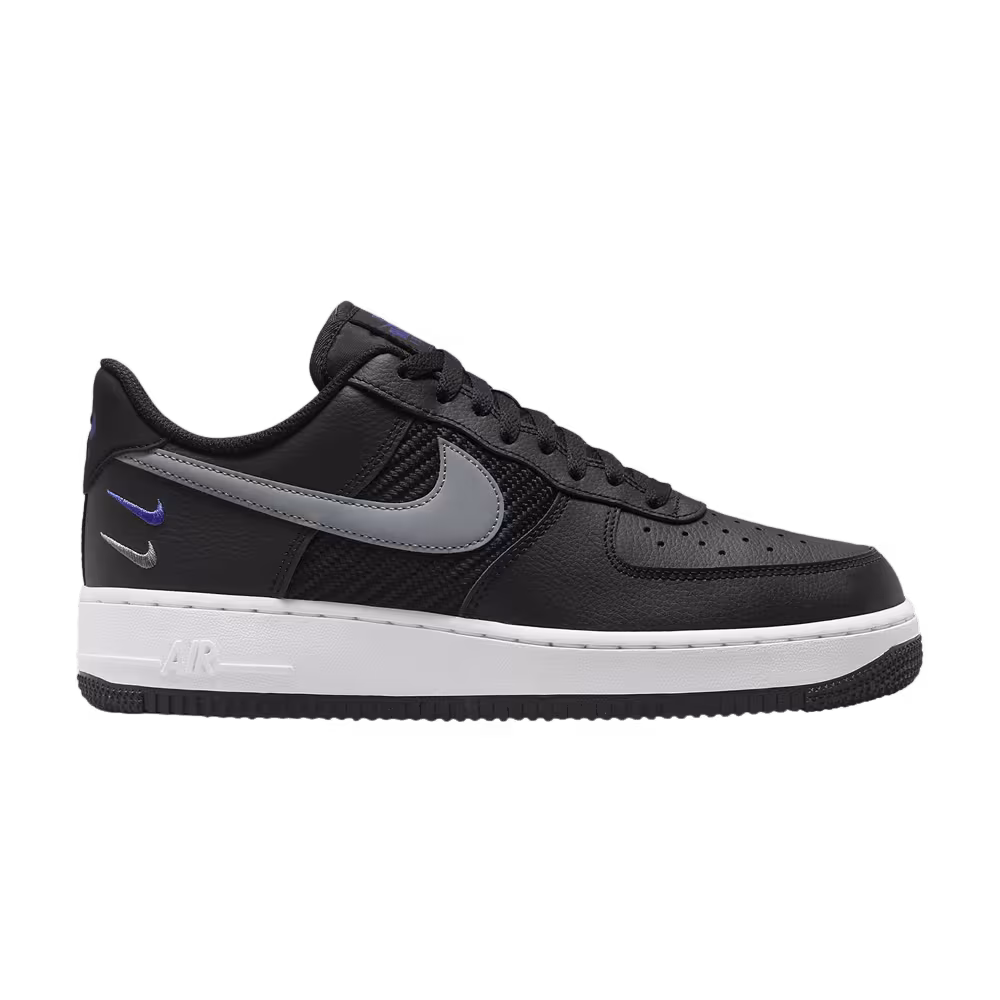 Nike Air Force 1 Double Swoosh - Black Racer Blue