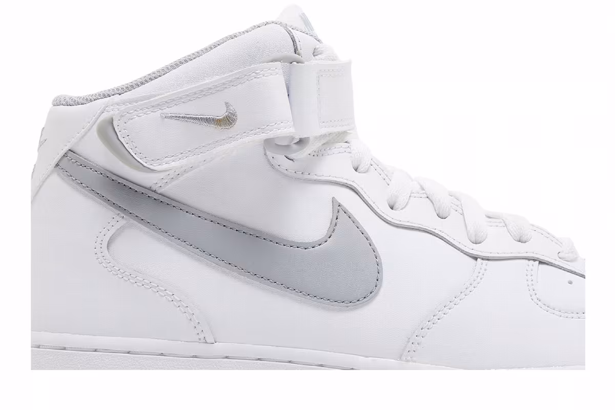 Nike Air Force 1 Mid White Wolf Grey, view 3