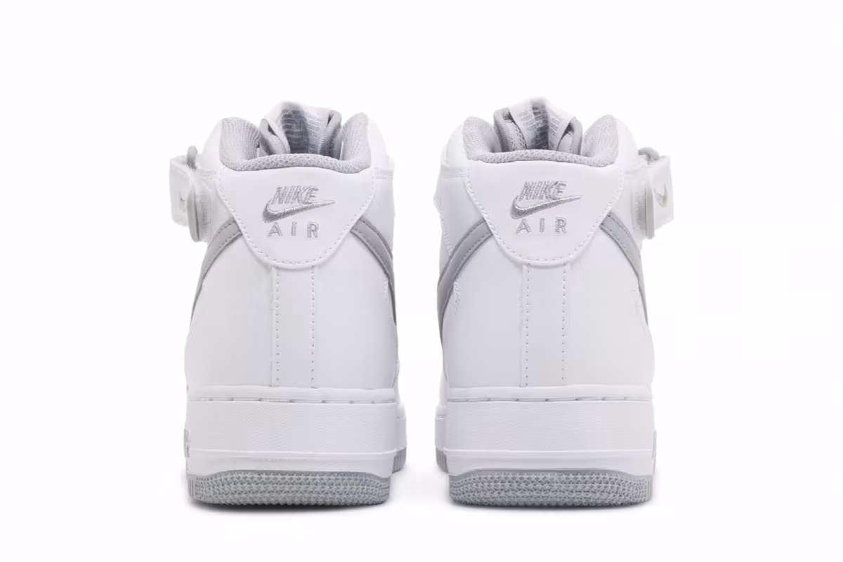 Nike Air Force 1 Mid White Wolf Grey, view 7