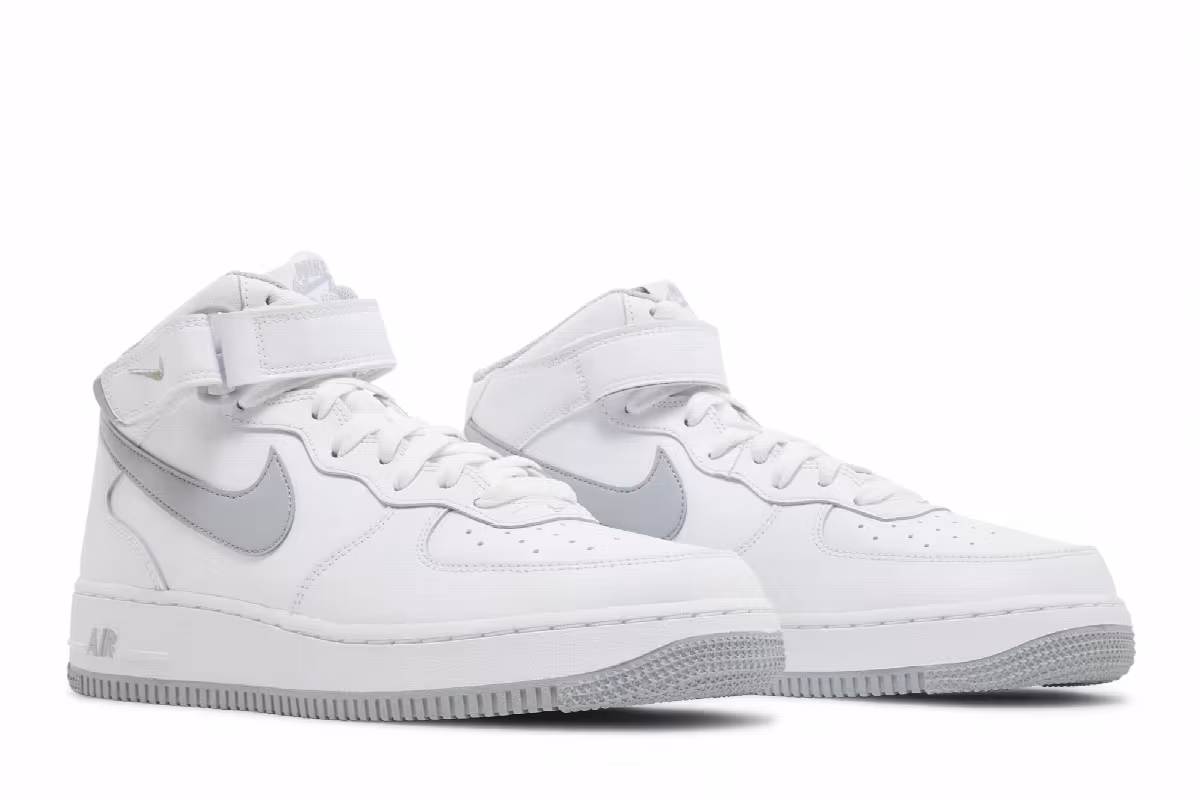 Nike Air Force 1 Mid White Wolf Grey, view 9