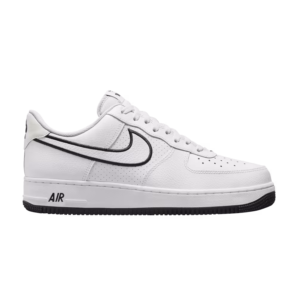 Nike Air Force 1 Embroidered Swoosh - White Black