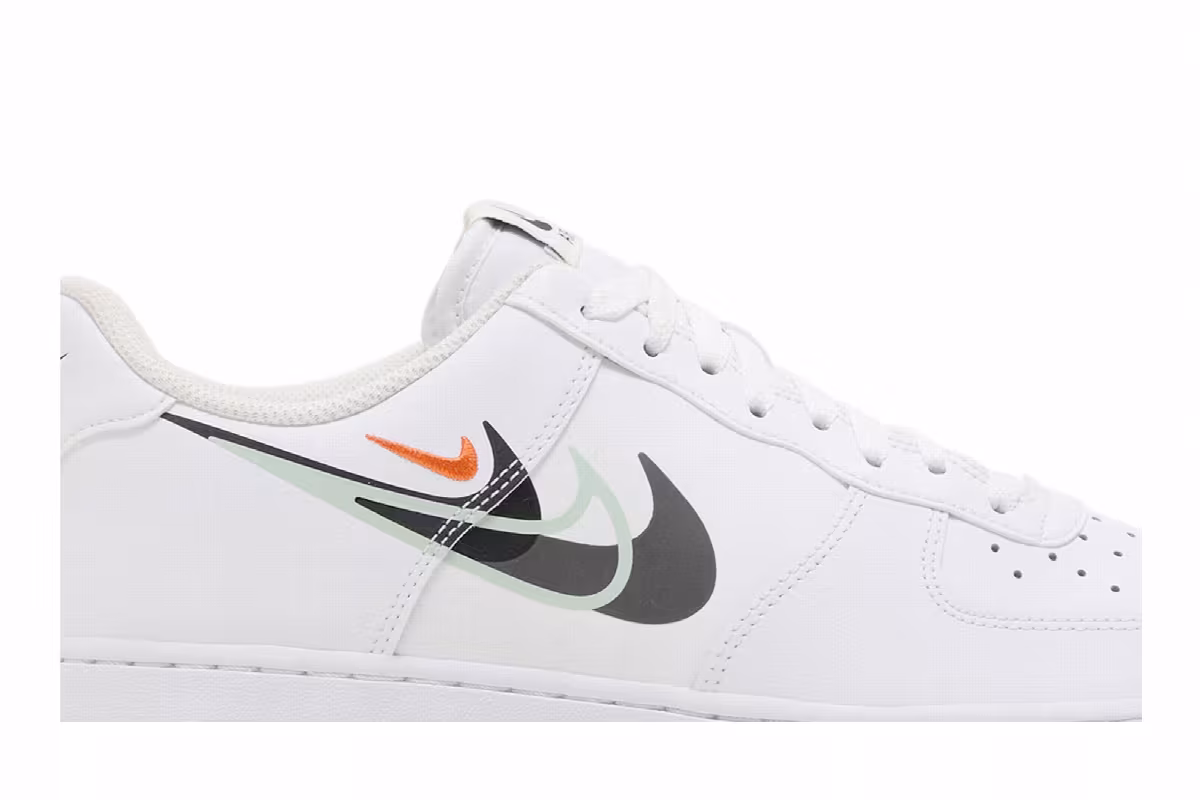 Nike Air Force 1 Multi Swoosh - White Black, view 3