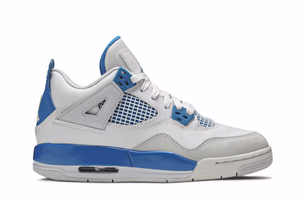 Air Jordan 4 GS Military Blue 2012, view 2