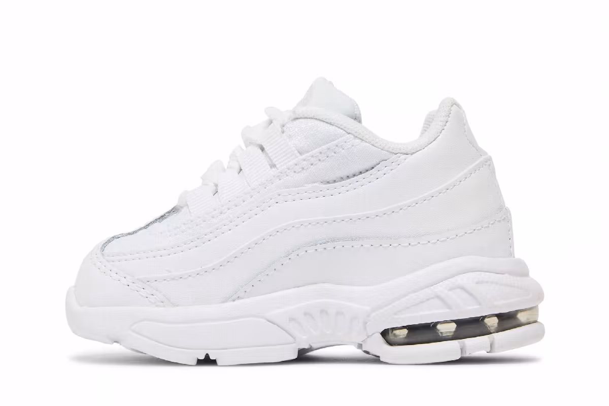 Nike Little Max 95 TD White Metallic Silver, view 4