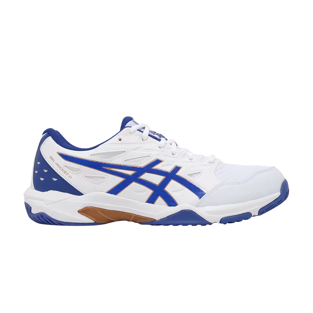 Asics Gel Rocket 11 2E Wide White Monaco Blue