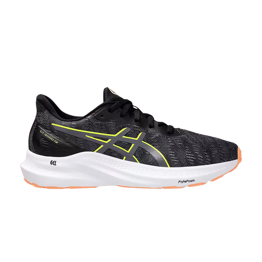 Asics GT 2000 12 GS Black Safety Yellow