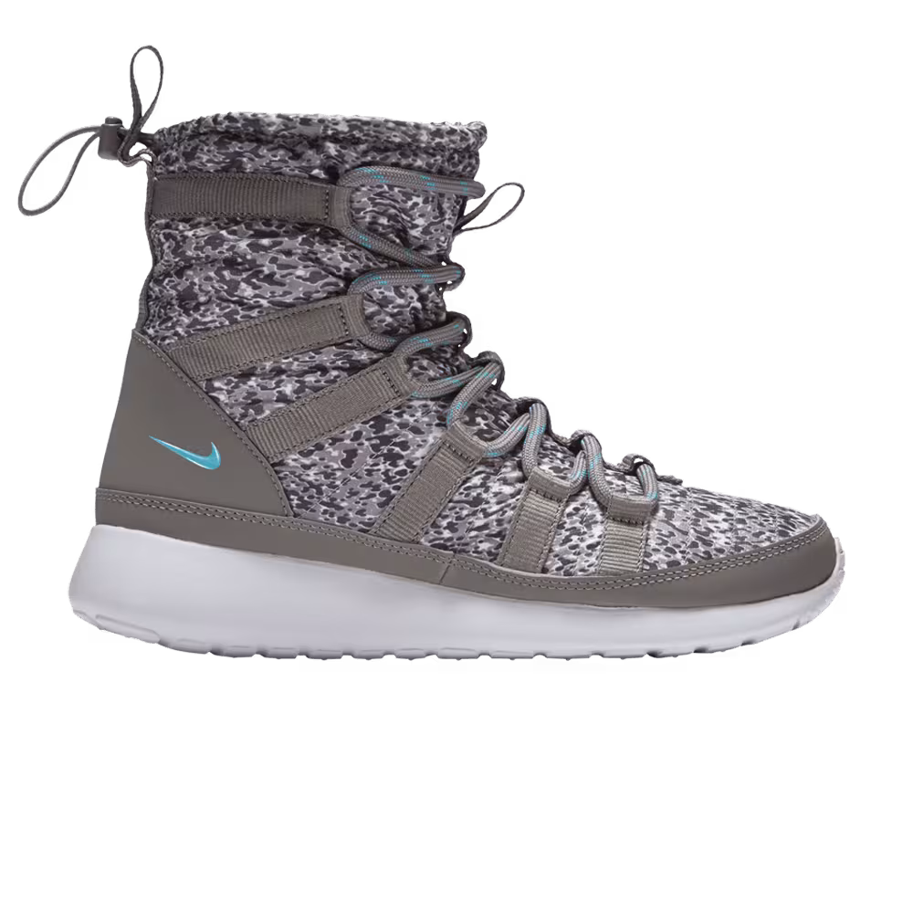 Nike Women's Roshe Run Hi SneakerBoot Light Ash Grey Camo