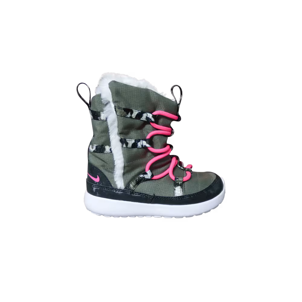 Nike Roshe Run High Sneakerboot TD Iron Green Pink