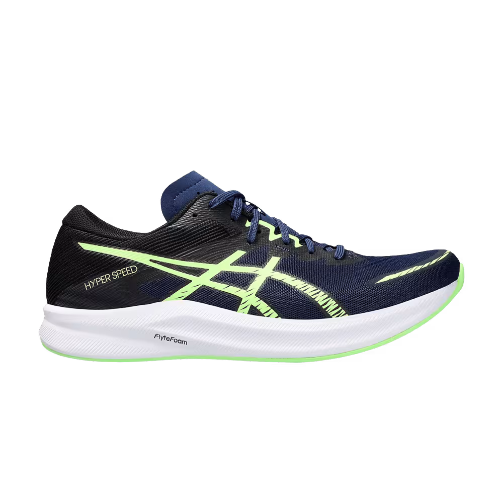 Asics Hyper Speed 3 2E Wide Blue Expanse Illuminate Green