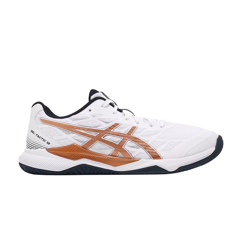 Asics Gel Tactic 12 2E Wide White Pure Bronze