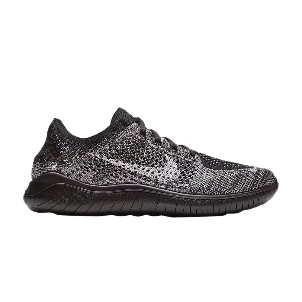 Nike Women's Free RN Flyknit 2018 Moon Particle Black