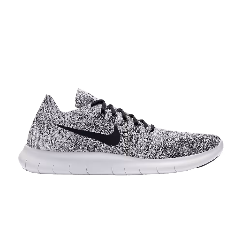 Nike Free RN Flyknit 2017 White Black Stealth