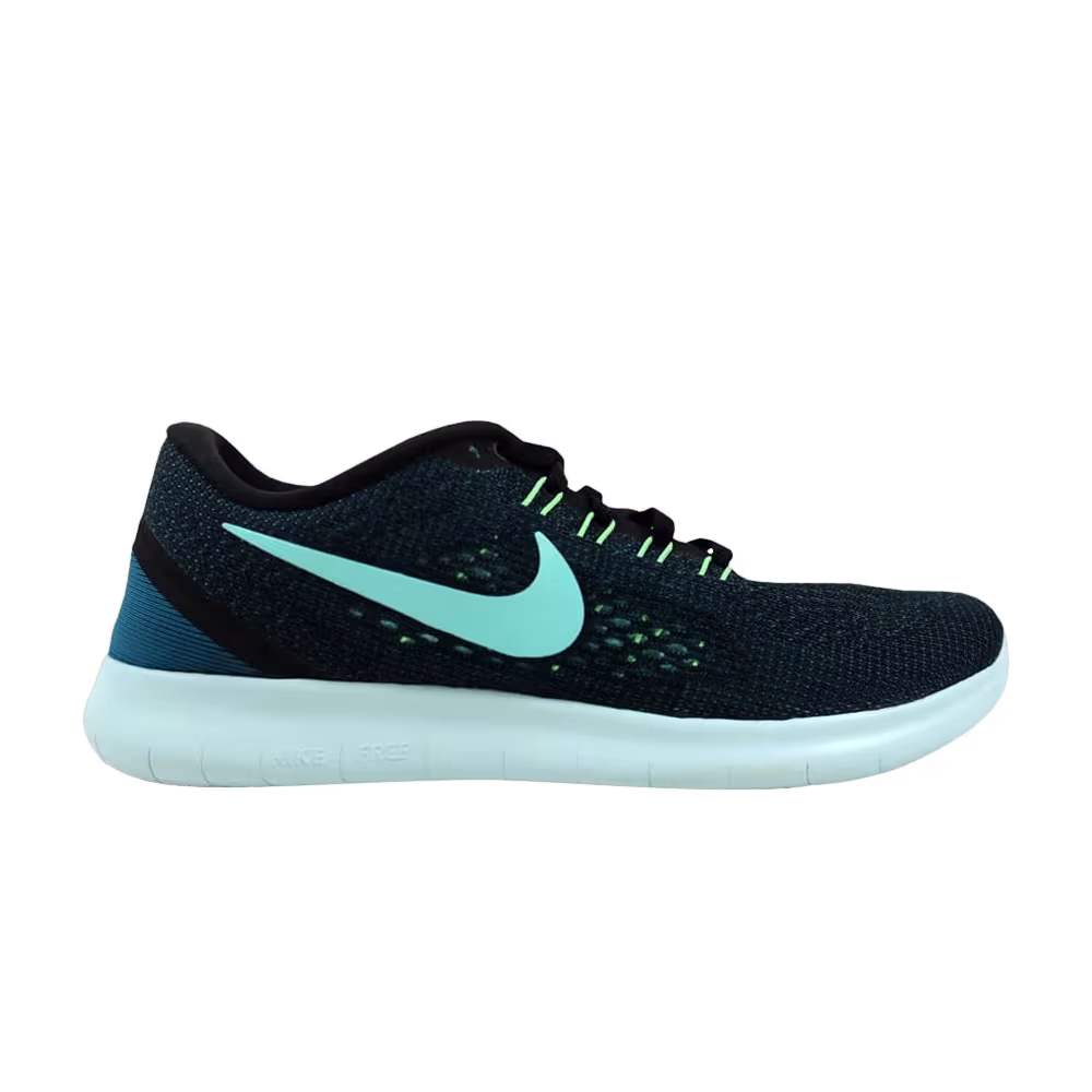 Nike Free RN Black Hyper Turquoise