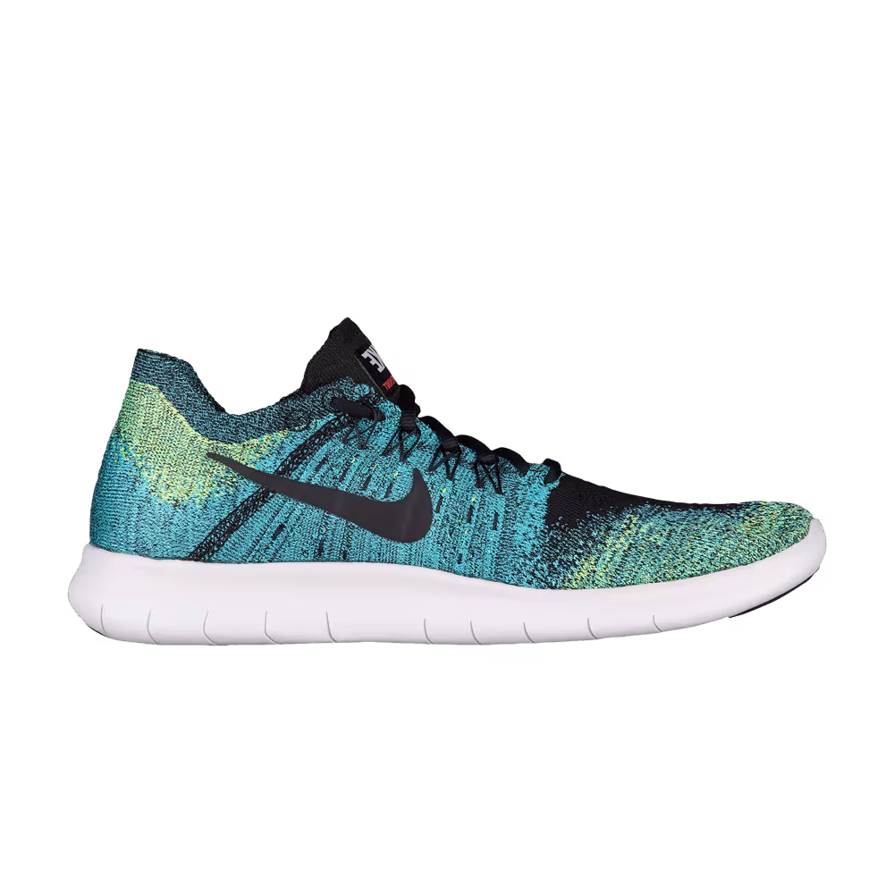 Nike Free RN Flyknit 2017 Black Chlorine Blue
