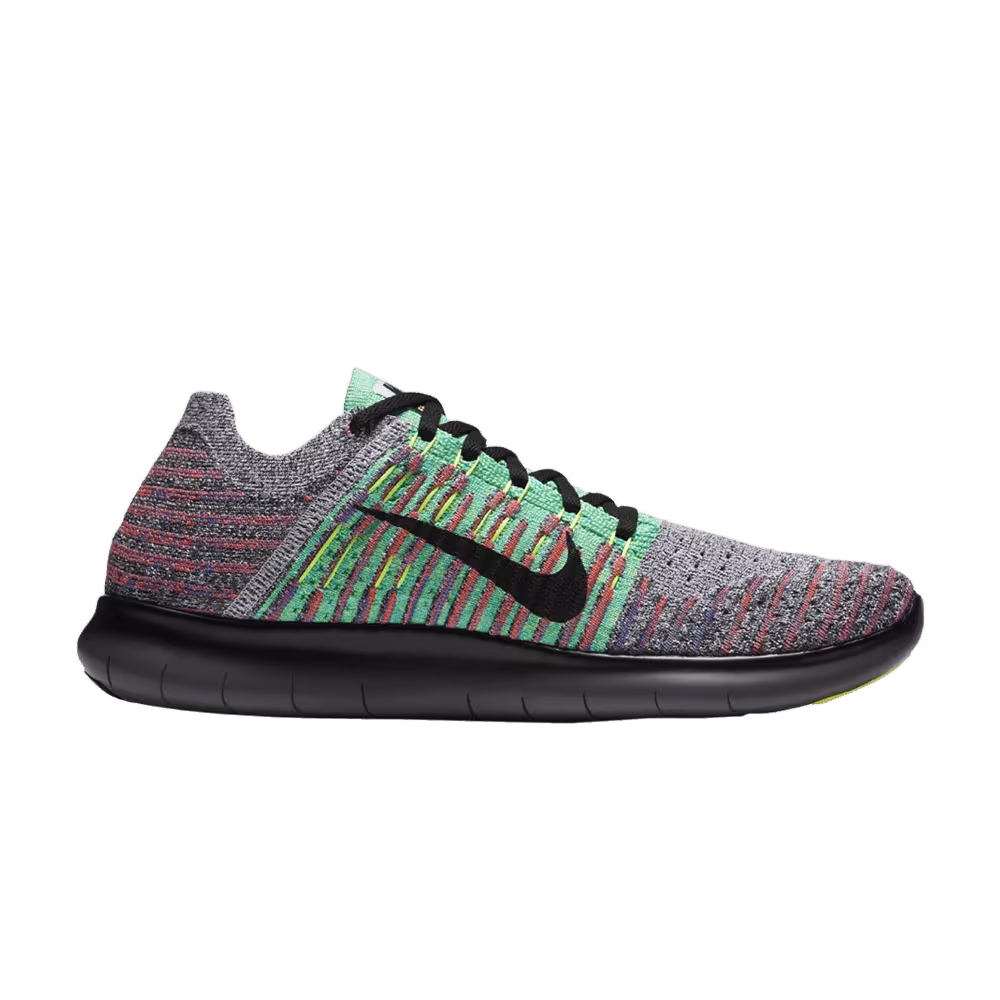 Nike Free RN Flyknit White Black Crimson
