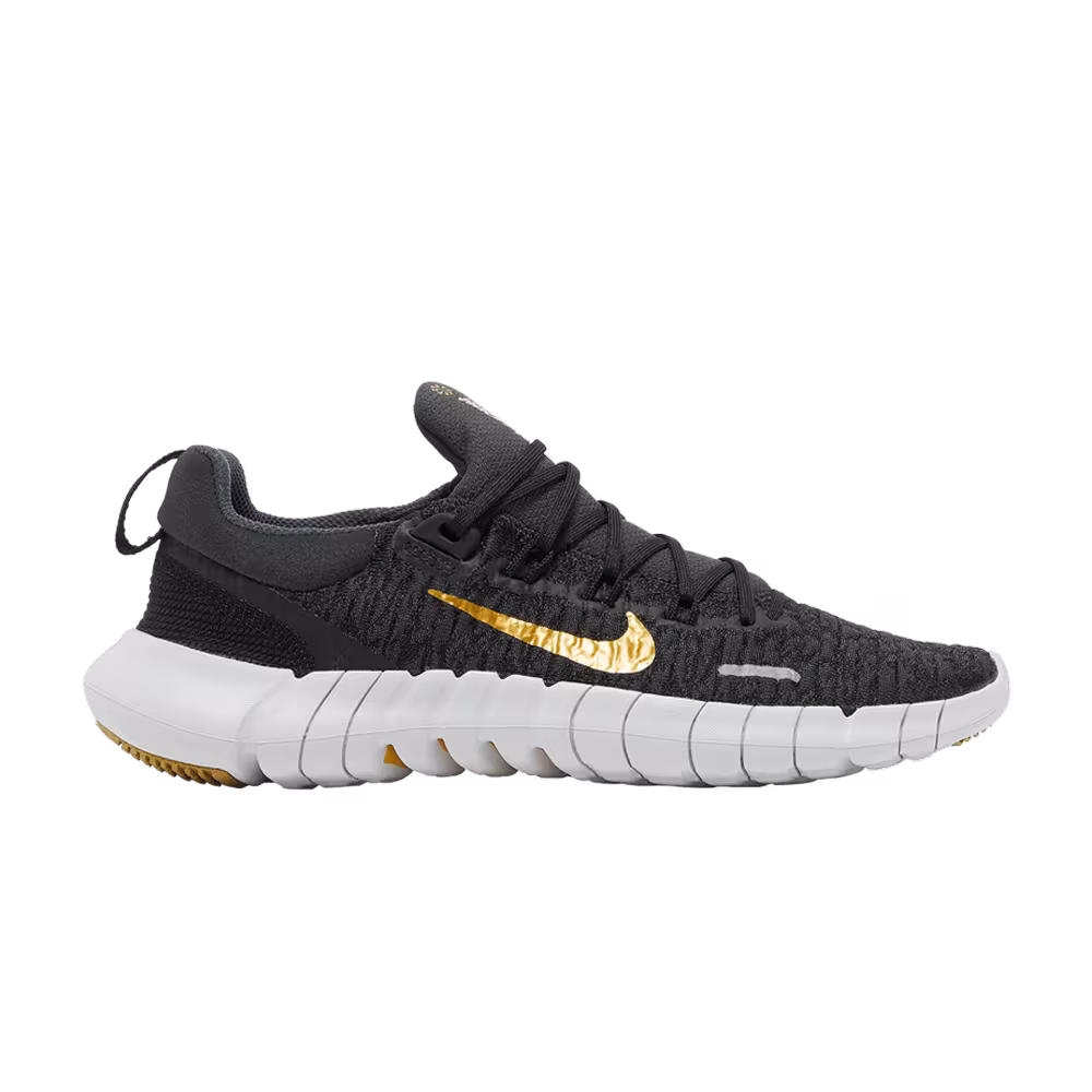 Nike Women's Free Run 5.0 Next Nature Dark Smoke Grey Metallic Gold Coin