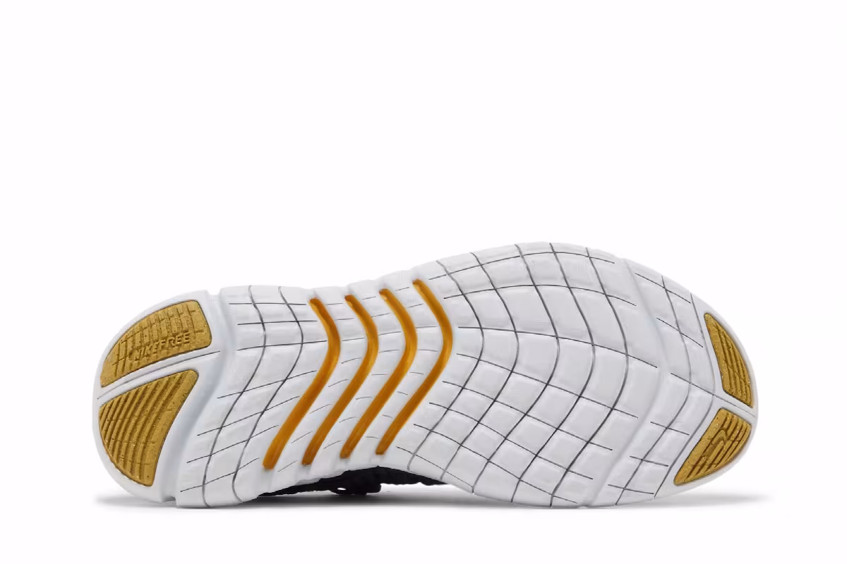 Nike Women's Free Run 5.0 Next Nature Dark Smoke Grey Metallic Gold Coin, view 5