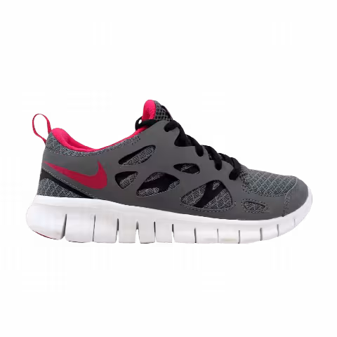 Nike Free Run 2 GS 'Dark Grey Bright Crimson'