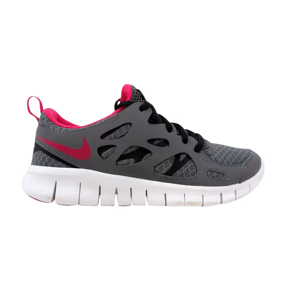 Nike Free Run 2 GS Dark Grey Bright Crimson