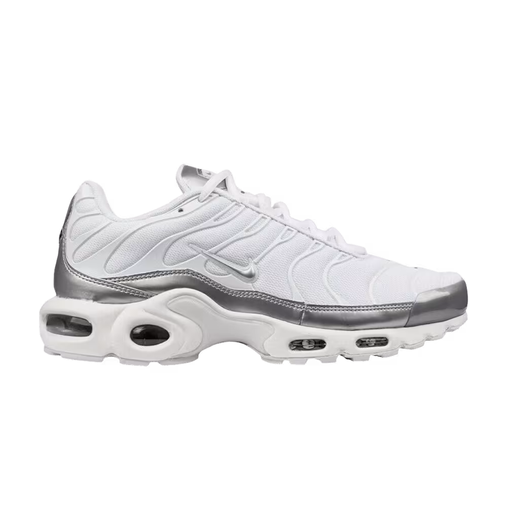 Nike Air Max Plus GS White Metallic Silver